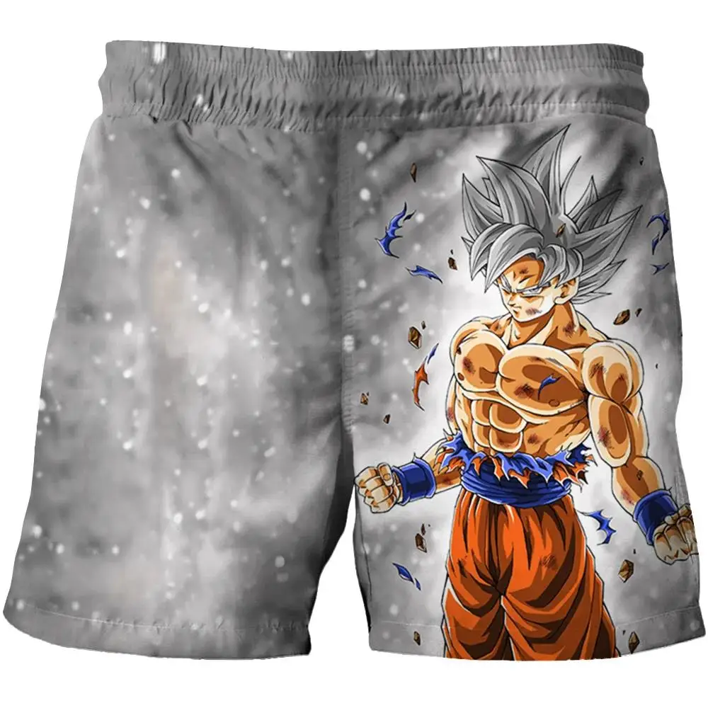 Fashion 2024 Boys Harajuku Beach pants for children Couples Clothes Dragon Ball Z Kids 3D Cartoon Print shorts