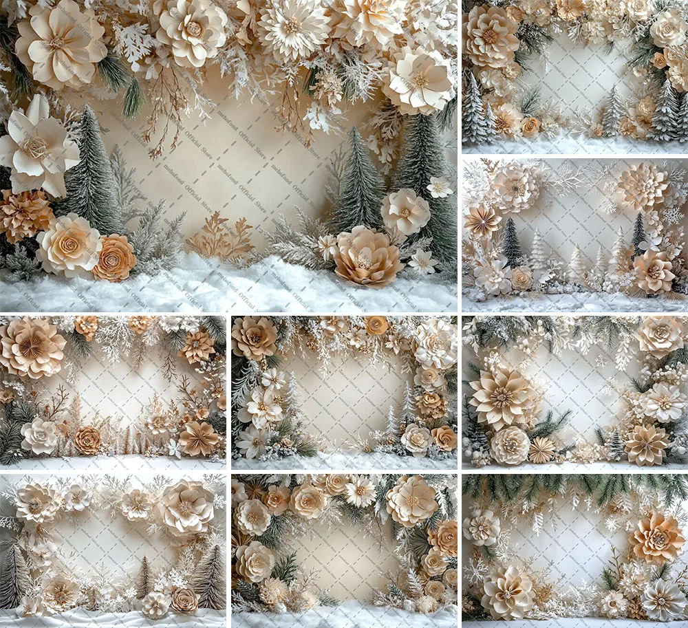 mehofond-fotografia-fundo-inverno-natal-boho-flor-floresta-neve-natal-criancas-familia-retrato-decoracao-pano-de-fundo-estudio-foto