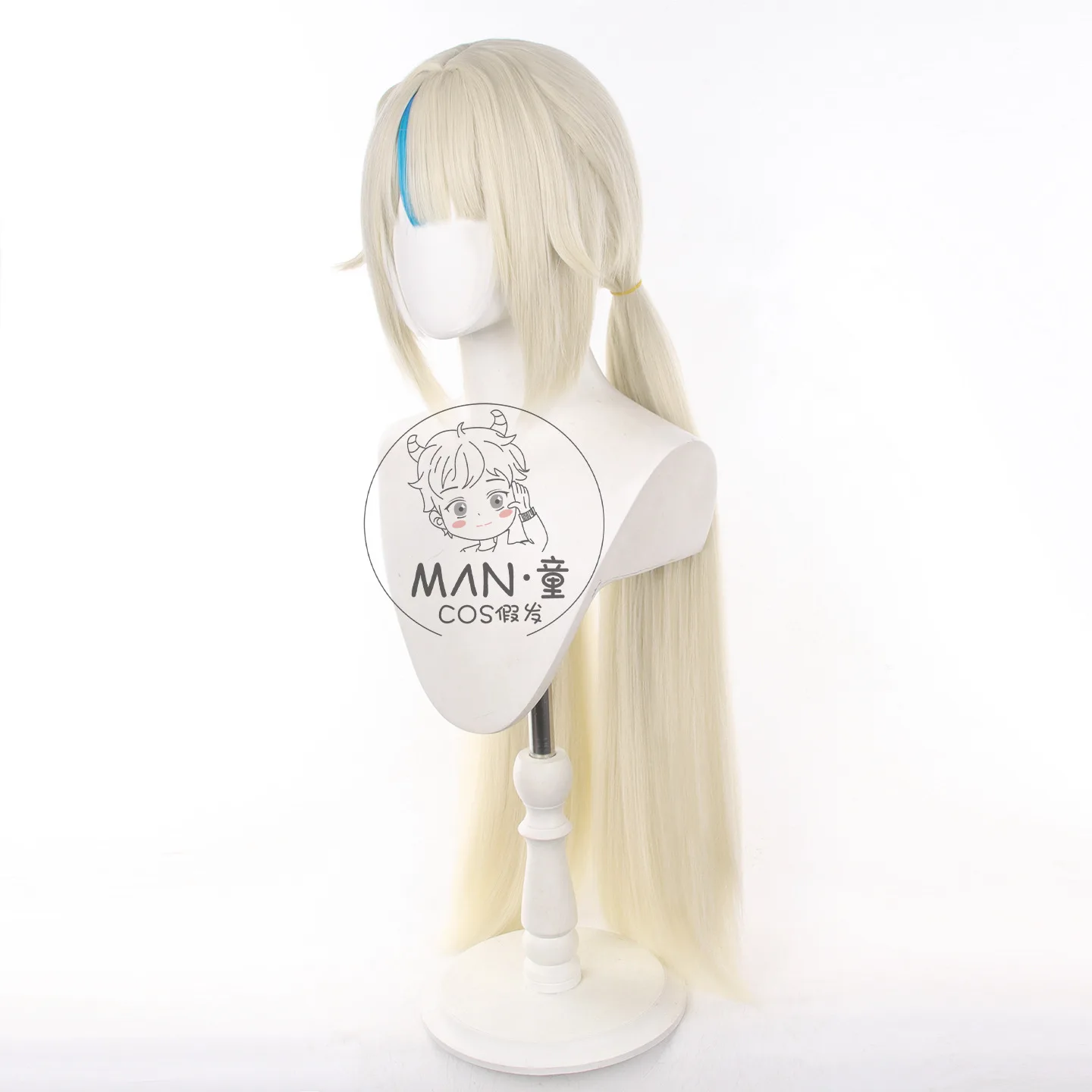 Parrucca cosplay virtuale YouTuber Gawr Gura Sameko Saba parte superiore del cuoio capelluto Halloween