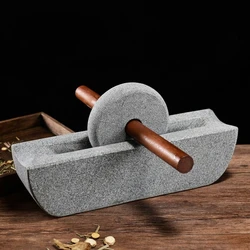 Home Chinese Style Mill Grinder Set Crusher Roller Tea Tray Seasoning Mills Traditional Chinese Medicine Grinding Machine Decor