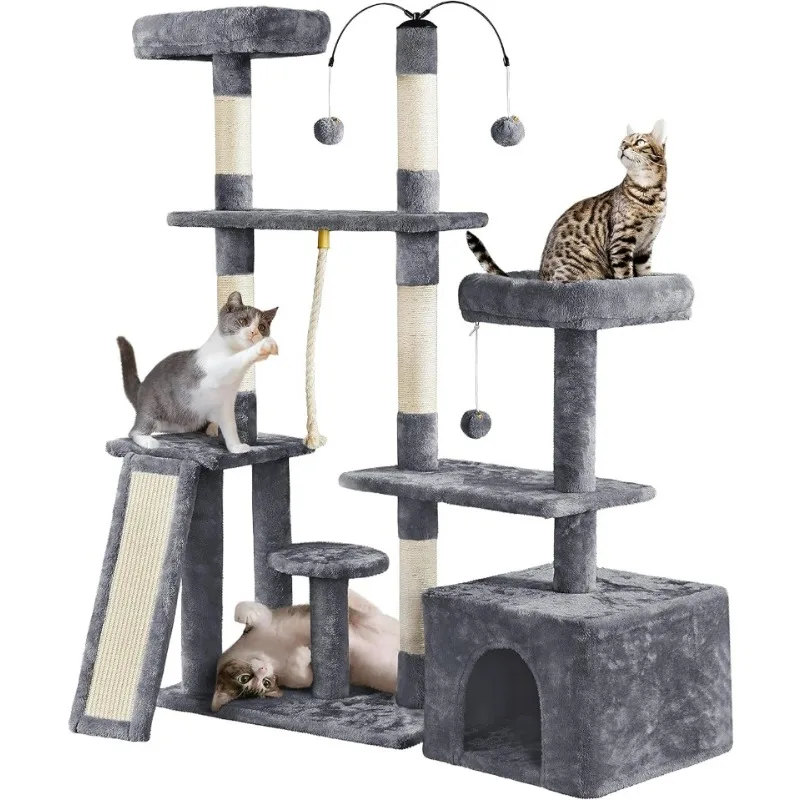 

Multi-Level Rotatable Tree And Tower for Indoor Kittens/Large [[Cat]], Condo with Scratching Posts, Furniture Play Center