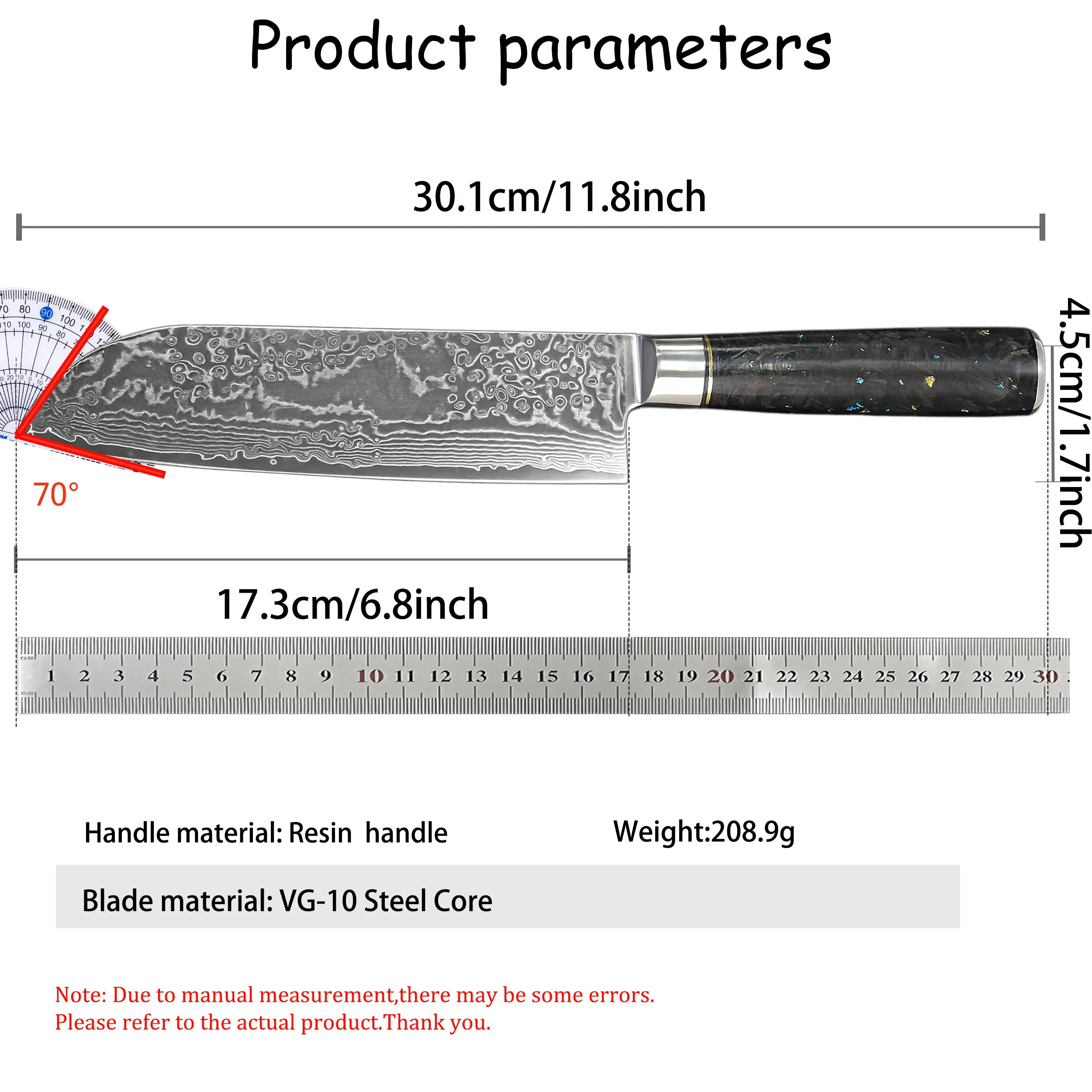 Durable 67‑Layer Damascus Santoku Knife Meat Slicer Knife Chef Knife Veggie Chopping Knife Fruit Cutting Knife kitchen supply