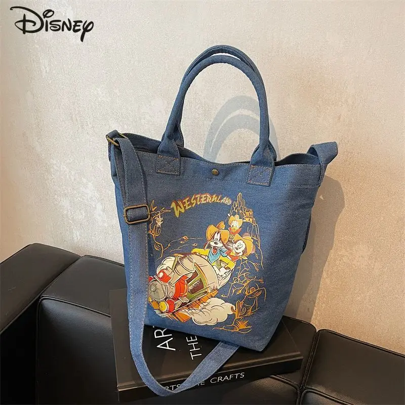 

Disney 2025 New Women's Handbag Fashion High Quality Canvas Storage Bag Cartoon Leisure Versatile Single Shoulder Women's Bag
