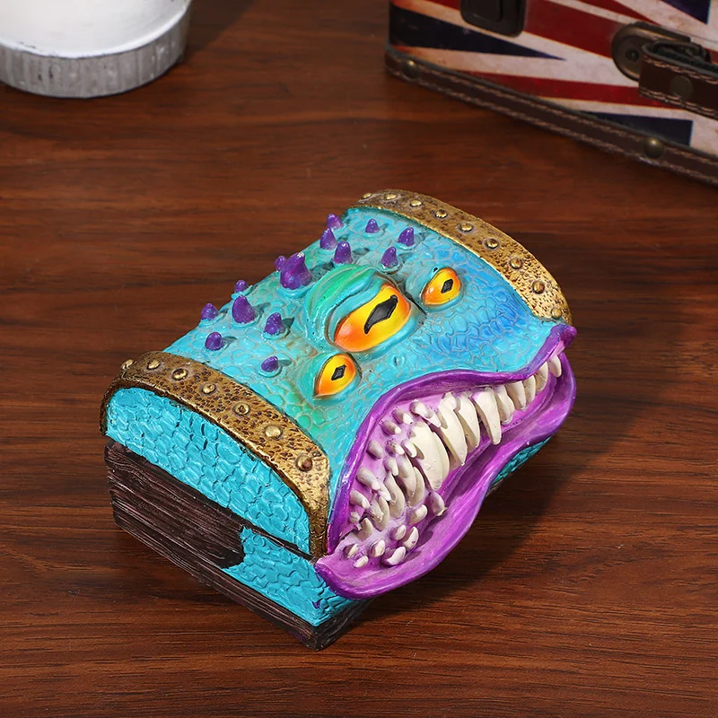 

New Dragon and Dungeon RPG Dice Box Monster Terror Box Resin Craft Decoration Jewelry Box