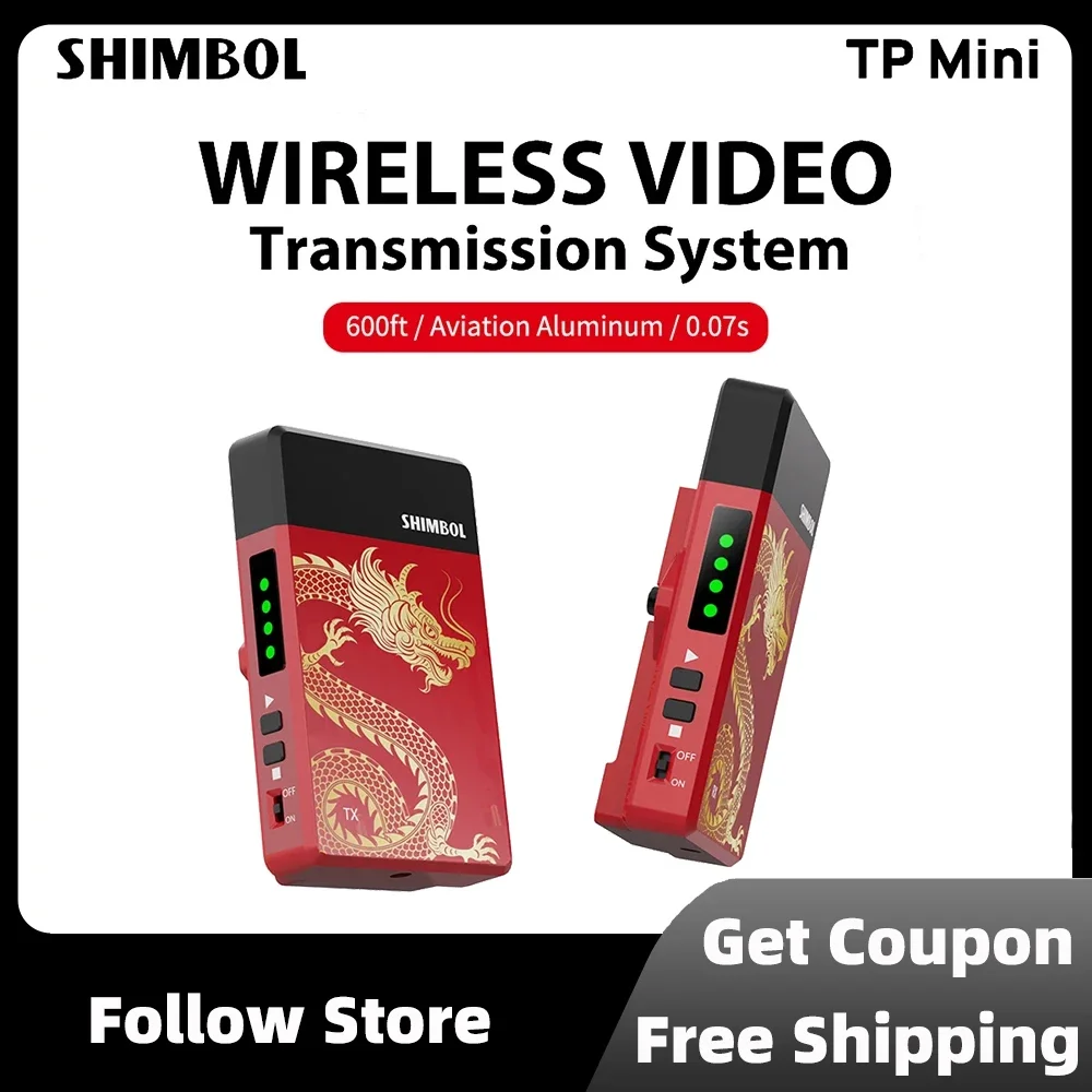 SHIMBOL TP Mini 600ft Aviation Aluminum 0.07s Professional Wireless Video Transmission System 200m Transmission Distance