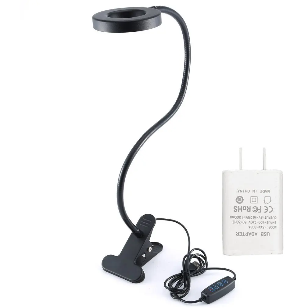 LED Clip on Desk Lamp 360°Flexible Gooseneck Reading Table Light Eye-Caring USB Clamp Books Night Light Study Read Light