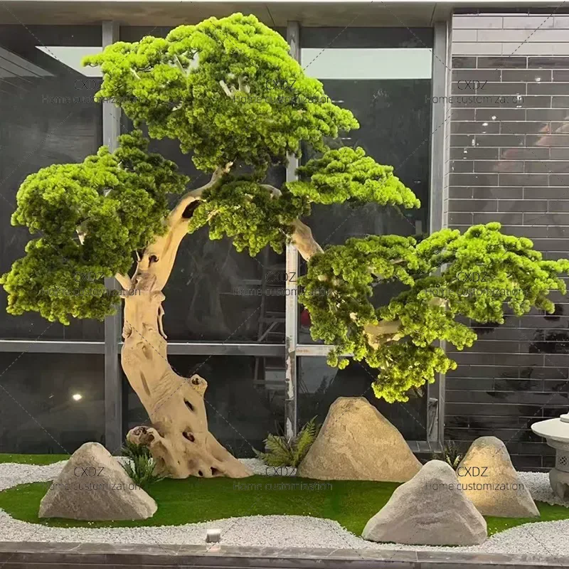 Artificial Pine Tree Simulation Fake Plant for Indoor Decoration Staircase Landscaping Window Display Hotel Decor Greenery