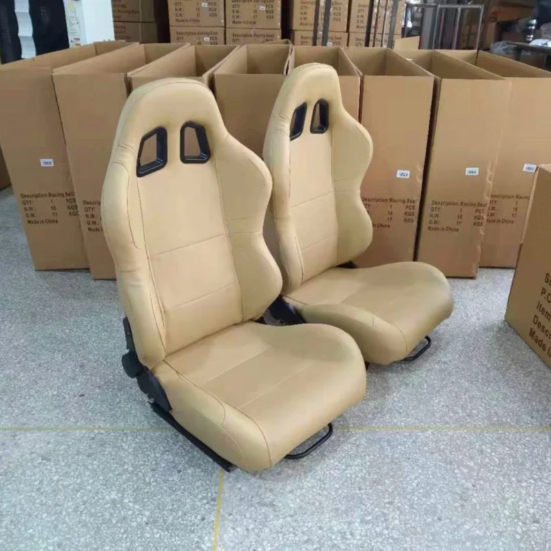 

Модифицированное бежевое гоночное автокресло из ПВХ с двойной направляющей