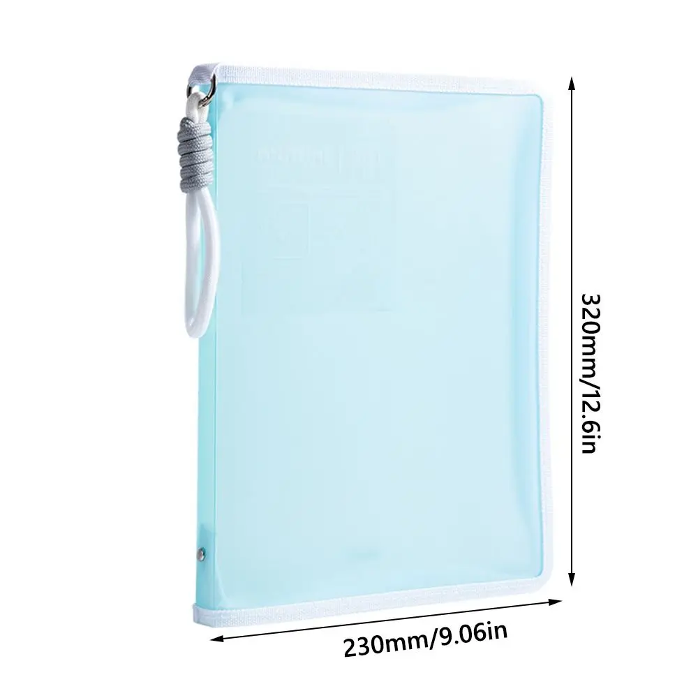 Geschenken Draagbare gekleurde dossiertas Transparant A4 Studentenmappen Student Briefpapier Rits Handtas