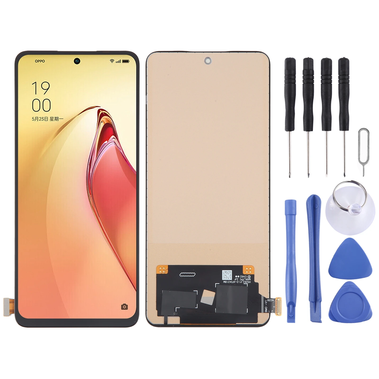 Schermo LCD in materiale TFT per OPPO Reno8 Pro+ con digitalizzatore assemblaggio completo parte di ricambio per riparazione display del telefono