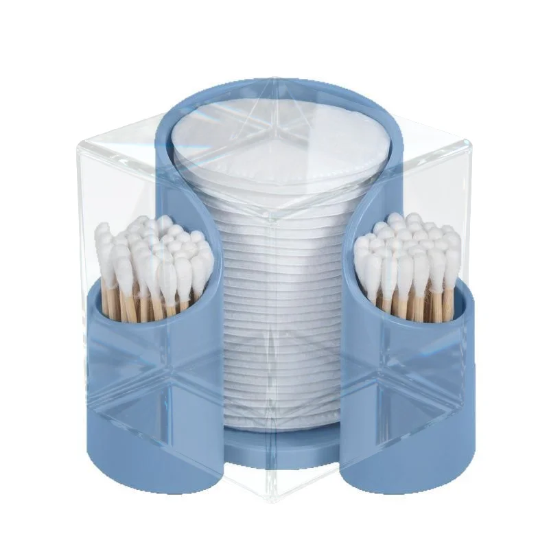 Makeup Organizer Holder Multifunctional Cotton Swab Pad Storage Box Desktop Cosmetic Sorting Rack For Bathroom Vanity Decor