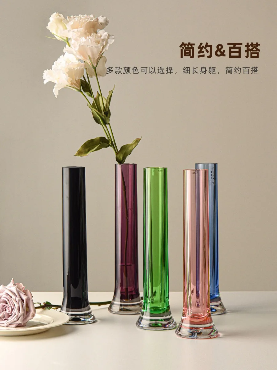 Advanced Desktop Small Vase Living Room Flower Vases Hydroponic Systems Terrarium Bottle Home Decor Accessories