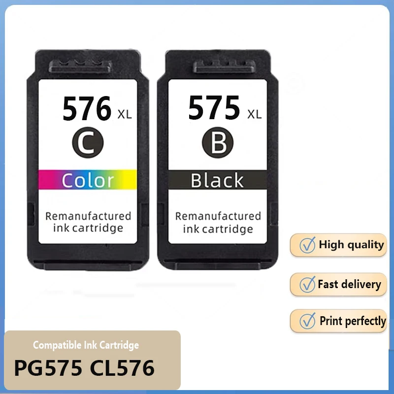 Compatible PG575 CL576 PG575XL CL576XL 575 576 XL PG-575 CL-576 Ink Cartridge For Canon Pixma TS3550i TS3551i TR4750i TR4751i