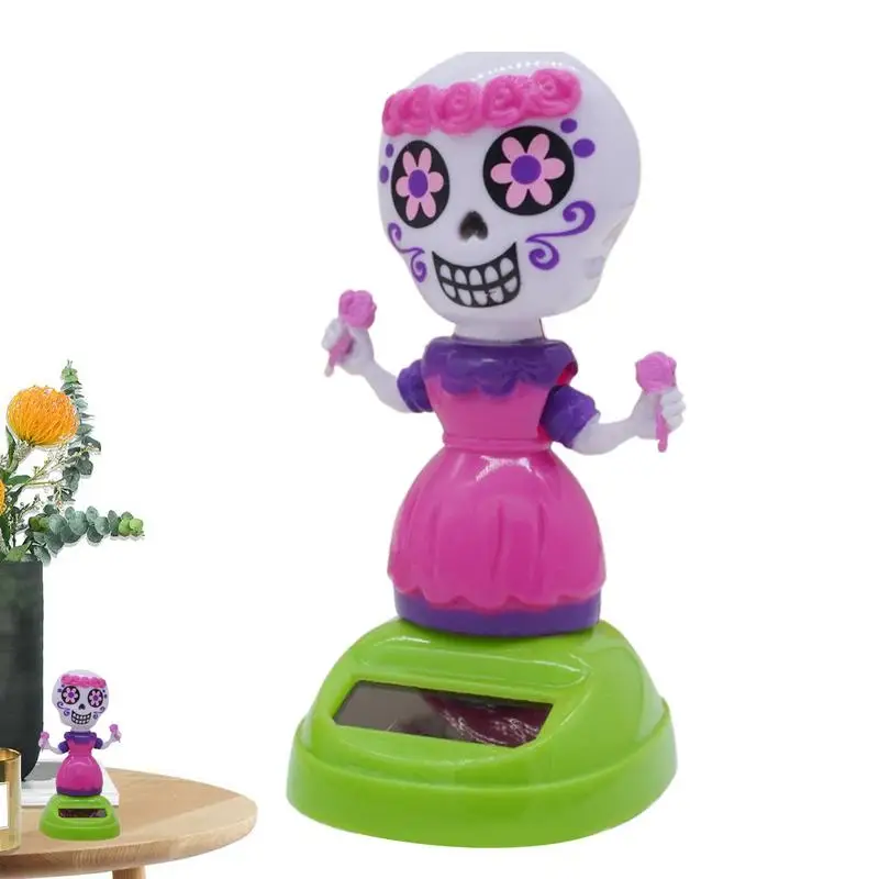 Leuke schedel hoofd figuur waterdicht zonne-speelgoed voor auto-interieur Halloween-feestjes vensterbank binnenplaats patio tuin buiten decor