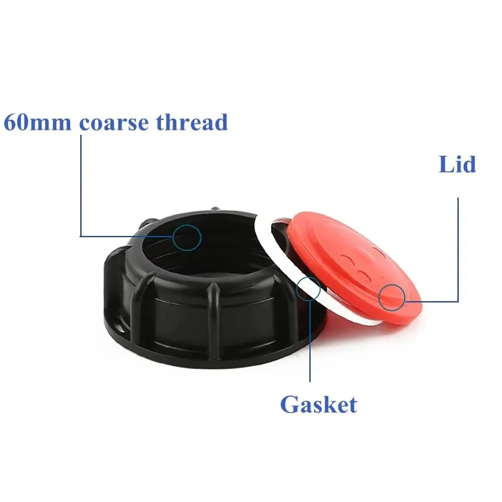 Plastic IBC Tote Cap Sealing Cap Dual-Port Bulk Container Cap Vented Cap Industrial Container Parts Chemical Drum Cap