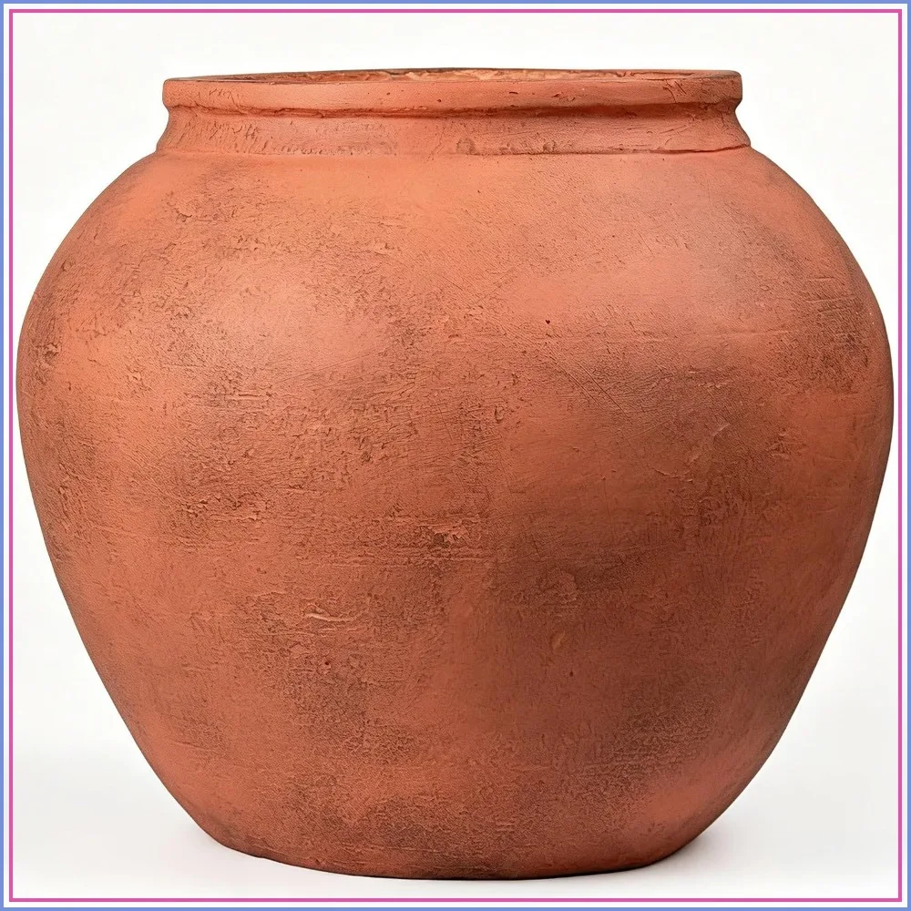 14x17 Inch Fiberstone Planter Pot with Drainage Hole Indoor Outdoor Patio Garden