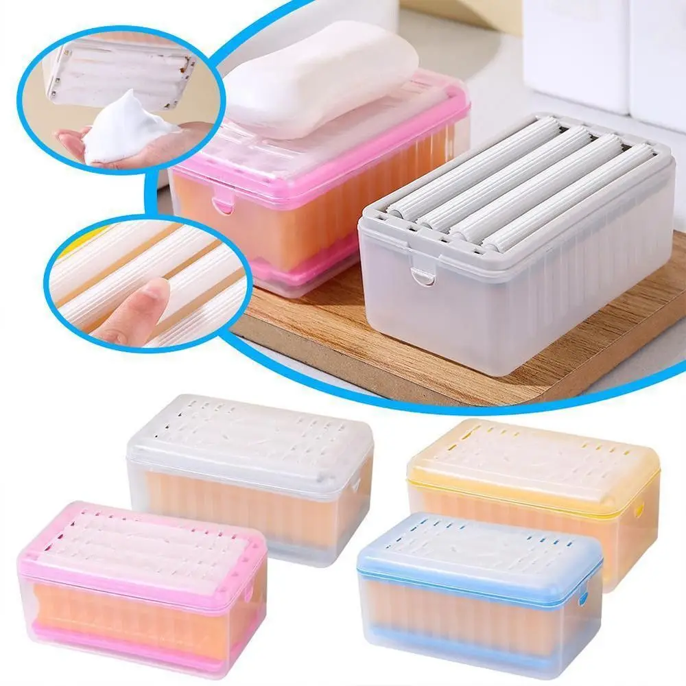 Soap Box Multifunctional Laundry No Hand Rubbing Soap Box Soap Box Brush Home Storage Box Drain