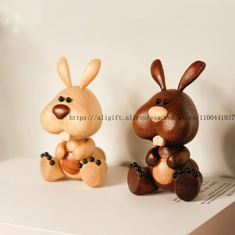 

Кролик Орнамент Настольный Орнамент Высококачественная Ниша Милая Гостиная Креативное Деревянное Украшение Подарок На День Рождения