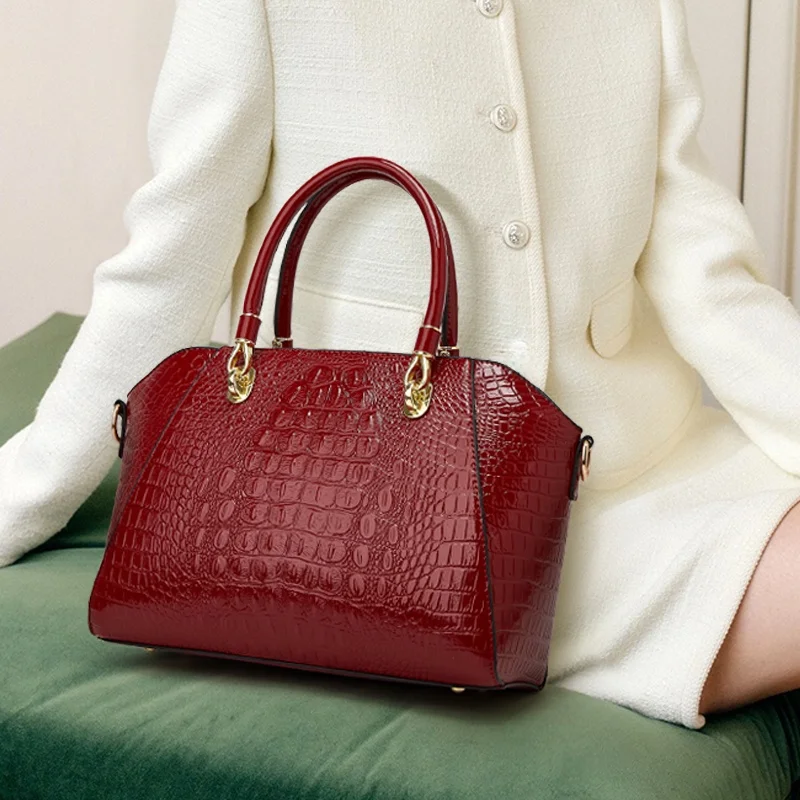 

Faionable Large Capaci Crocodile Pattern Painted Leather Handbag oulder Crossbody Bag Women's Bag Classic ell Bag