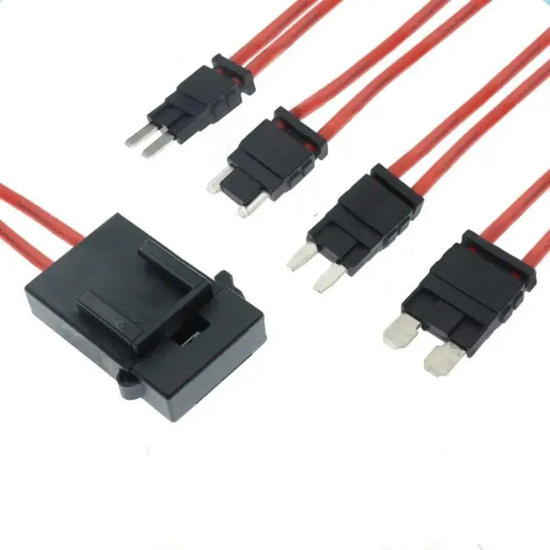 New 32V 25A 16AWG Automobile Fuse Holder Extension Wire Current Collector Harness Fuse Adapter For Electronic Device