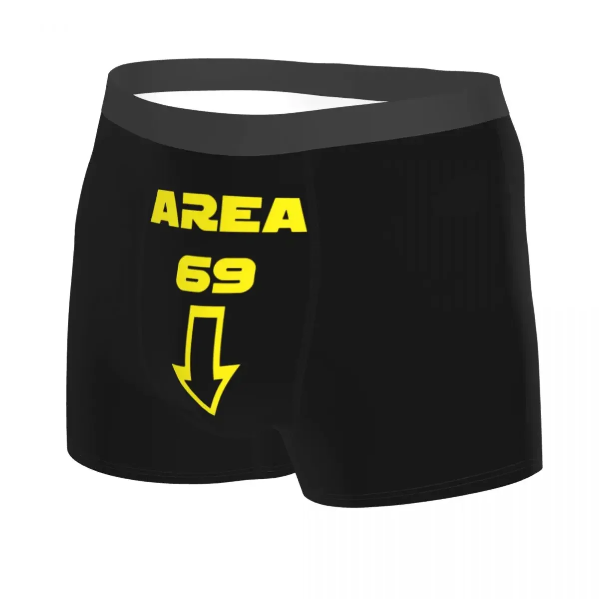 Area 69 Down Here Underwear Male Sexy Print Customized Boxer Briefs Shorts Panties Breathable Underpants