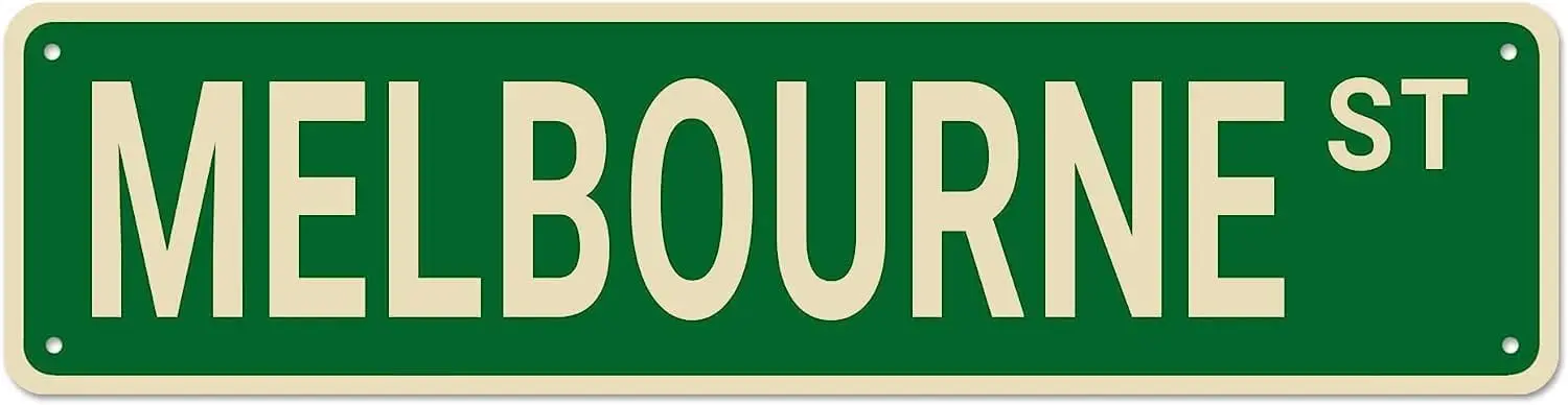 Melbourne Street Signs, Melbourne Decor Melbourne Sign Melbourne Gift, Wall Decor for Home/Driveway/Man Cave/Bar, Quality Metal