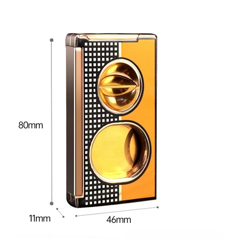Multi Functional Three in One Cigar Cutting Tool, Portable V-shaped Cutting, with Built-in Cigar Punching Accessories
