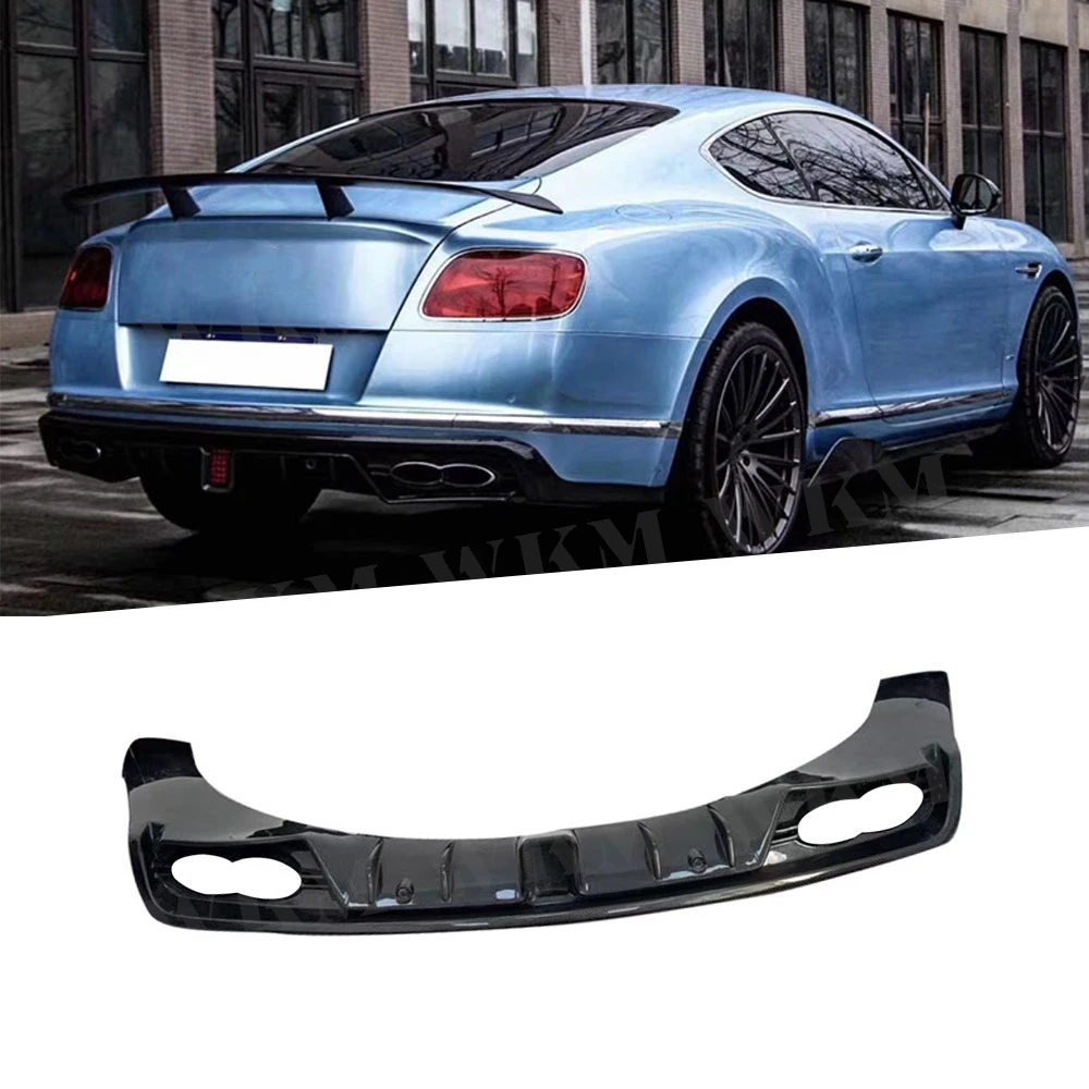

For Bentley Continental GT 2015-2021 Carbon Fiber Rear Bumper Lip Diffuser Splitters Spoiler Rear Diffuser
