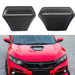 Car modification exterior decoration hood decoration ventilation panel, ABS carbon fiber, black  Exterior Parts Bug Shields