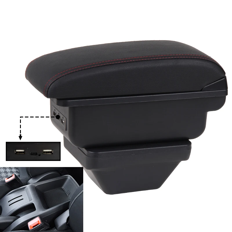 

For MG ZS Armrest box For MG ZS Car Armrest Central storage Box Interior Retrofit with USB and Type-C Car Interior Accessories