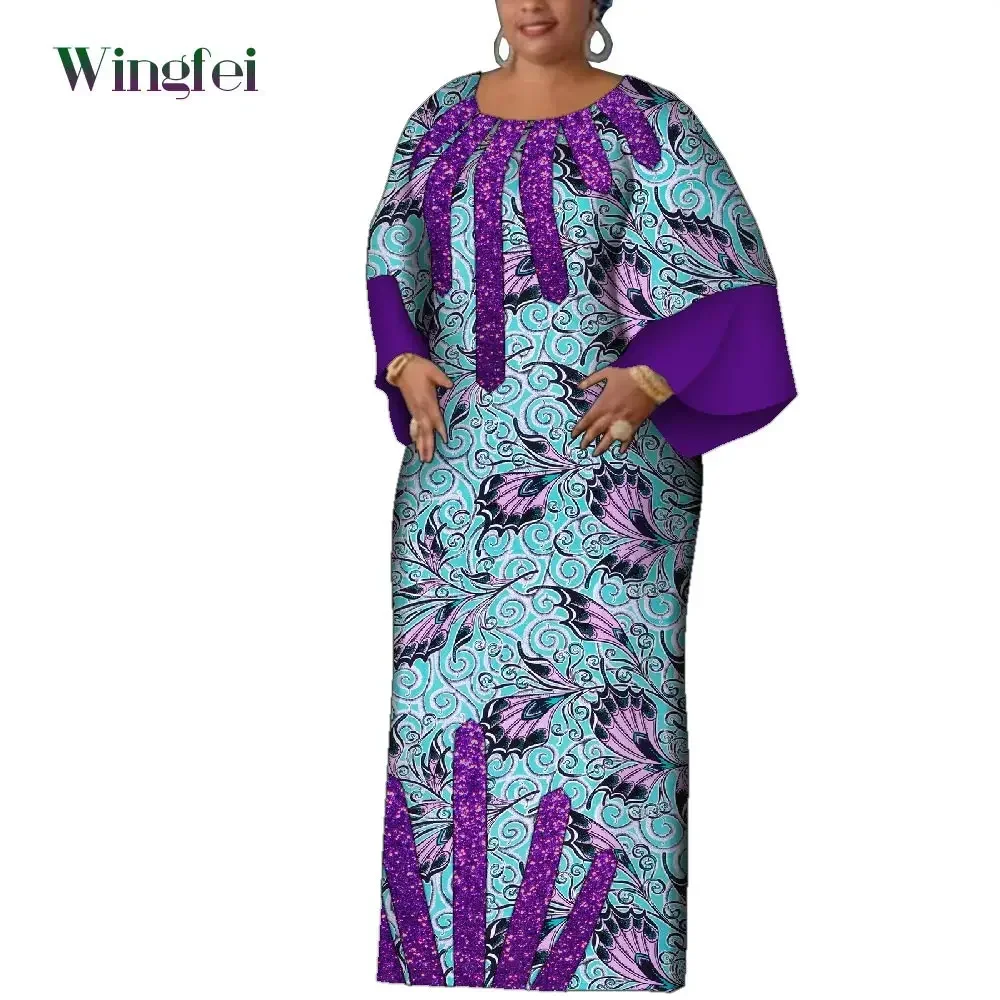 African Women Print Dresses Elegant Dashiki Maxi Long Dresses Ankara Fashion African Clothes Nigerian Dresses for Women Wy2124