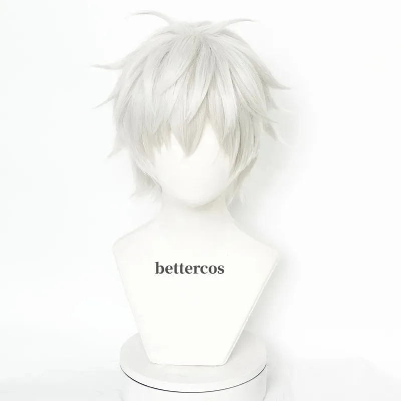 

Cosplay Silver White Gojo Satoru Wig Heat Resistant Synthetic Hair Wigsc;3.k'6;d.a;