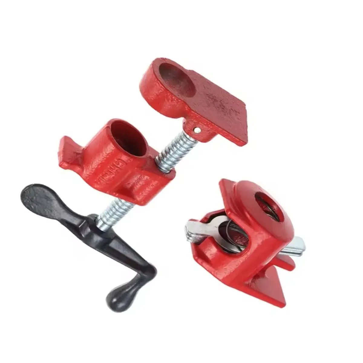 3/4 Inch Pipe Clamps Set - Heavy-Duty Woodworking Clamps for Metal Fabrication & Plastic Project Fastening