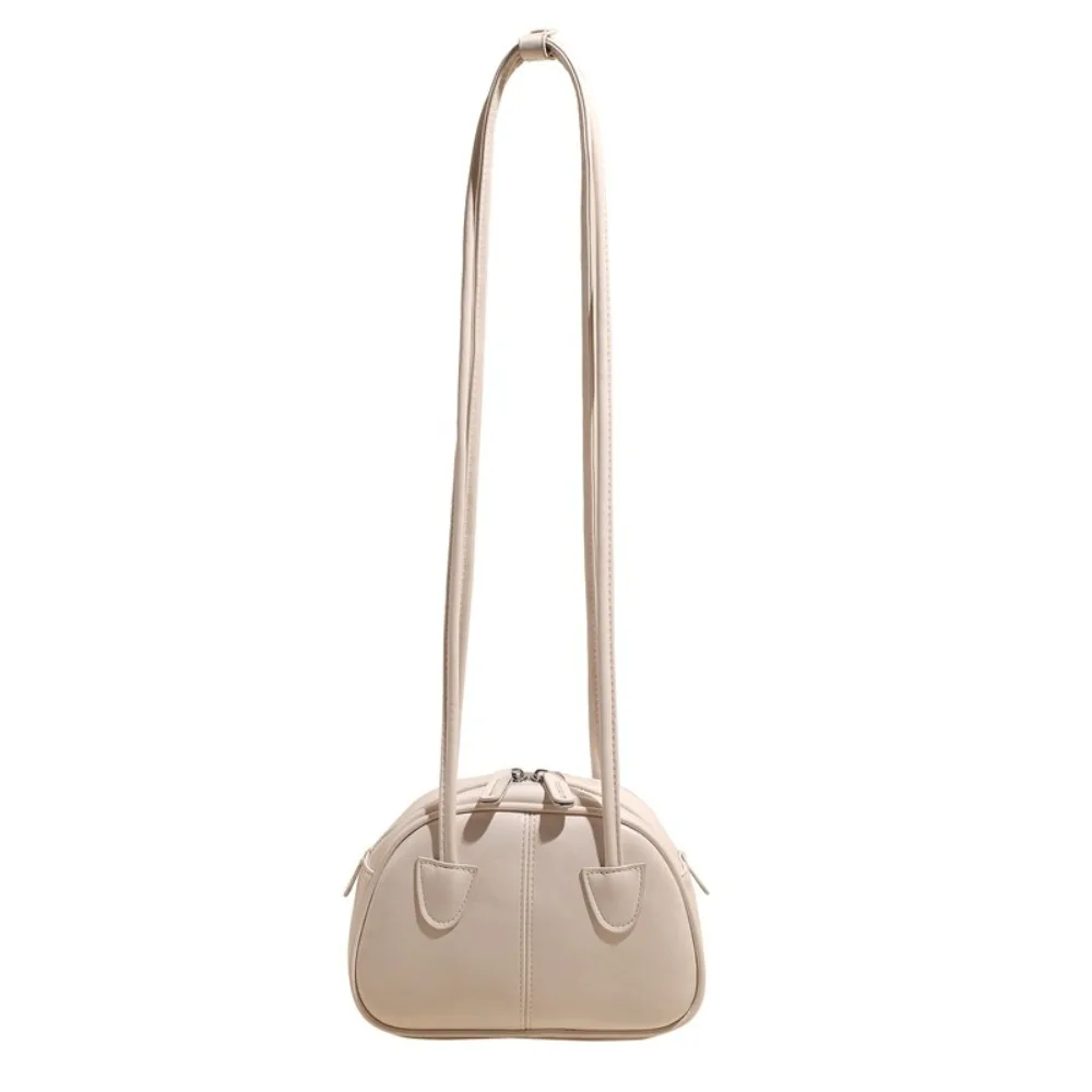 

Simple Y2K PU Bowling Bag Korean Style PU Leather Shoulder Bag Large Capacity Underarm Bag Women Handbag Unisex