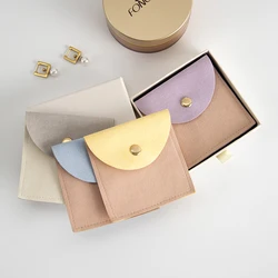 10Pcs/lot Microfiber Jewelry Bag 8x8cm Ring Earring Pendant Bracelet Storage Pouch Travel Wedding Favors Birthday Gift Organizer