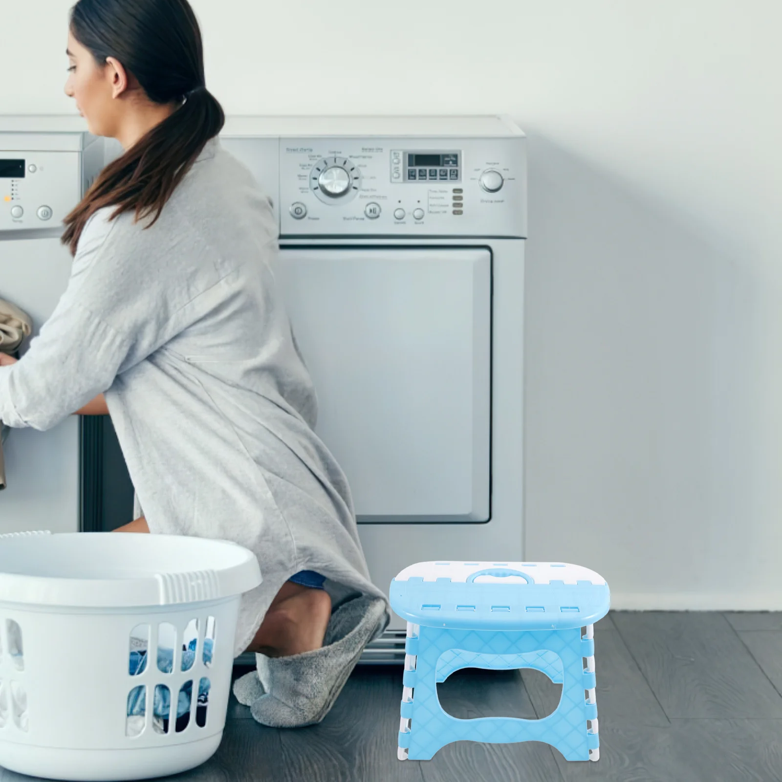 Folding Large Size Step Stool For Kids Portable Folding Stool Bathroom Kitchen Rv Use Non-Slip Textured Surface Lightweight