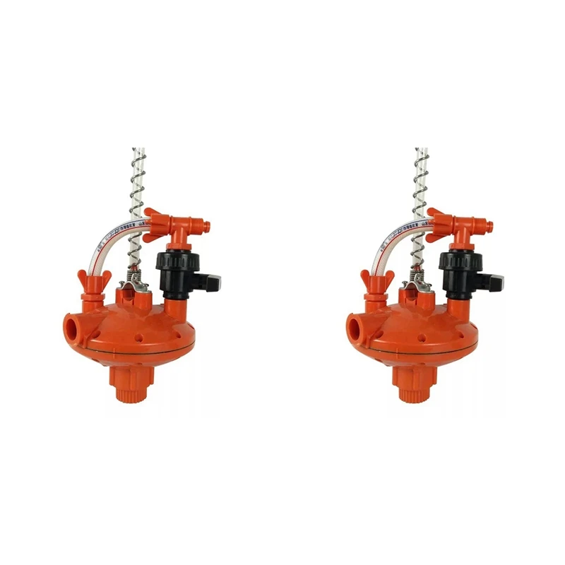 

Poultry Farming System Water Line Water Pressure Regulator Automatic Pressure Regulating Valve 2Pcs Red