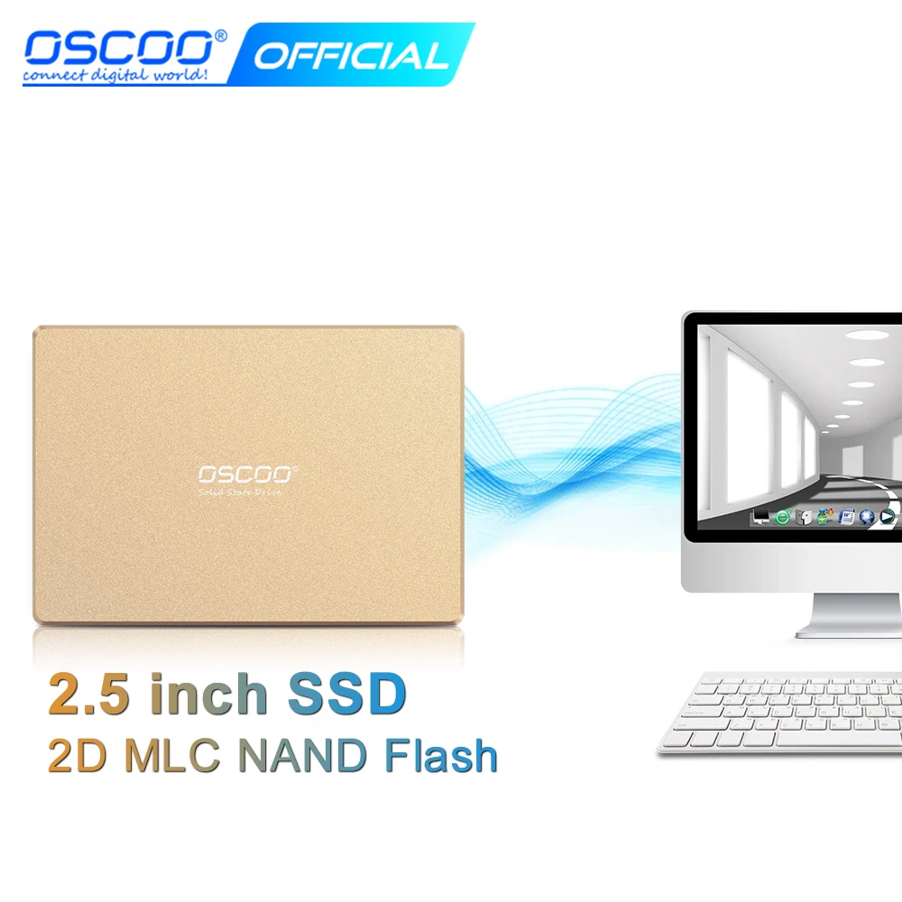 OSCOO SSD 256GB 512GB 2D MLC Nand Flash SSD 2.5 Sata3 Hard Disk Drive for Computer Laptop Ssd Internal Hard Drive SATA Disk