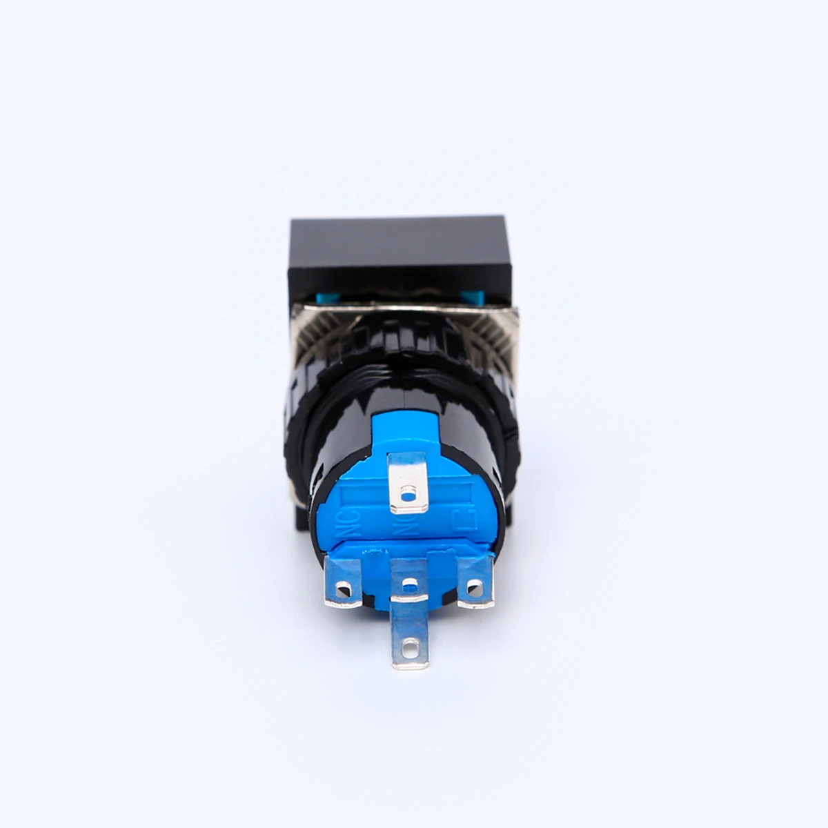 ELEWIND 16 مم بلاستيك مستطيل 5 PIN محطة مؤقتة (1NO1NC) مفتاح زر ضغط مستطيل مضيء (PB161J-11/Y/12V)