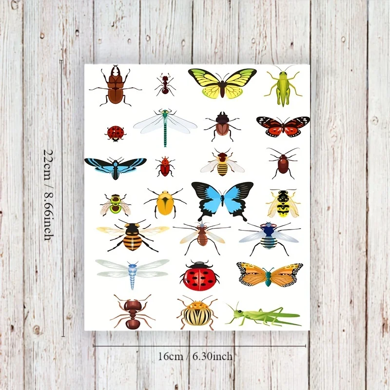 Small Bugs Insects Temporary Tattoo Stickers