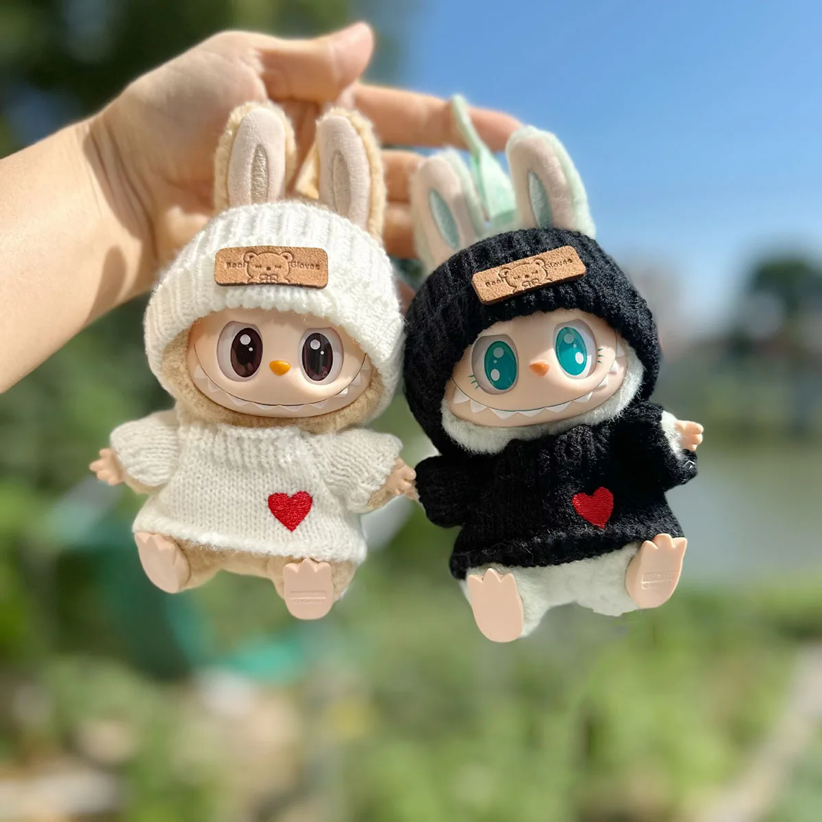 

Cute Mini Doll Clothes for Labubu Doll'S Clothes Outfit Accessories Love sweater hat set Clothing Gift