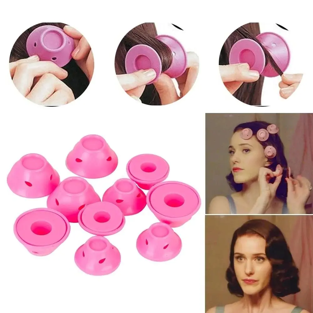 10pcs Heatless Hair Curlers No Heat Hair Rollers Soft Silicone Curls Sleeping Lazy Curling Rods Wave Formers Hair Styling Tools