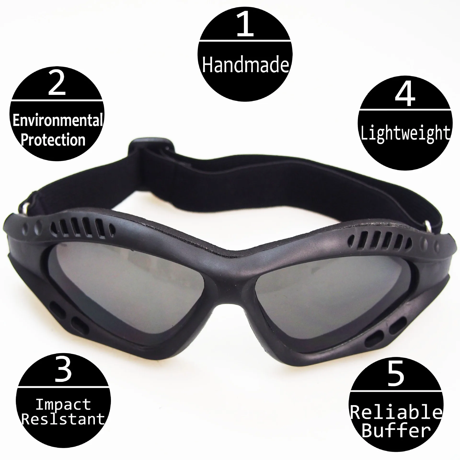 NEW Motorcycle Goggles Cycling Glasses Elastic CS Tactical Safety Goggles Windproof Anti-Dust Outdoor Sports Goggles