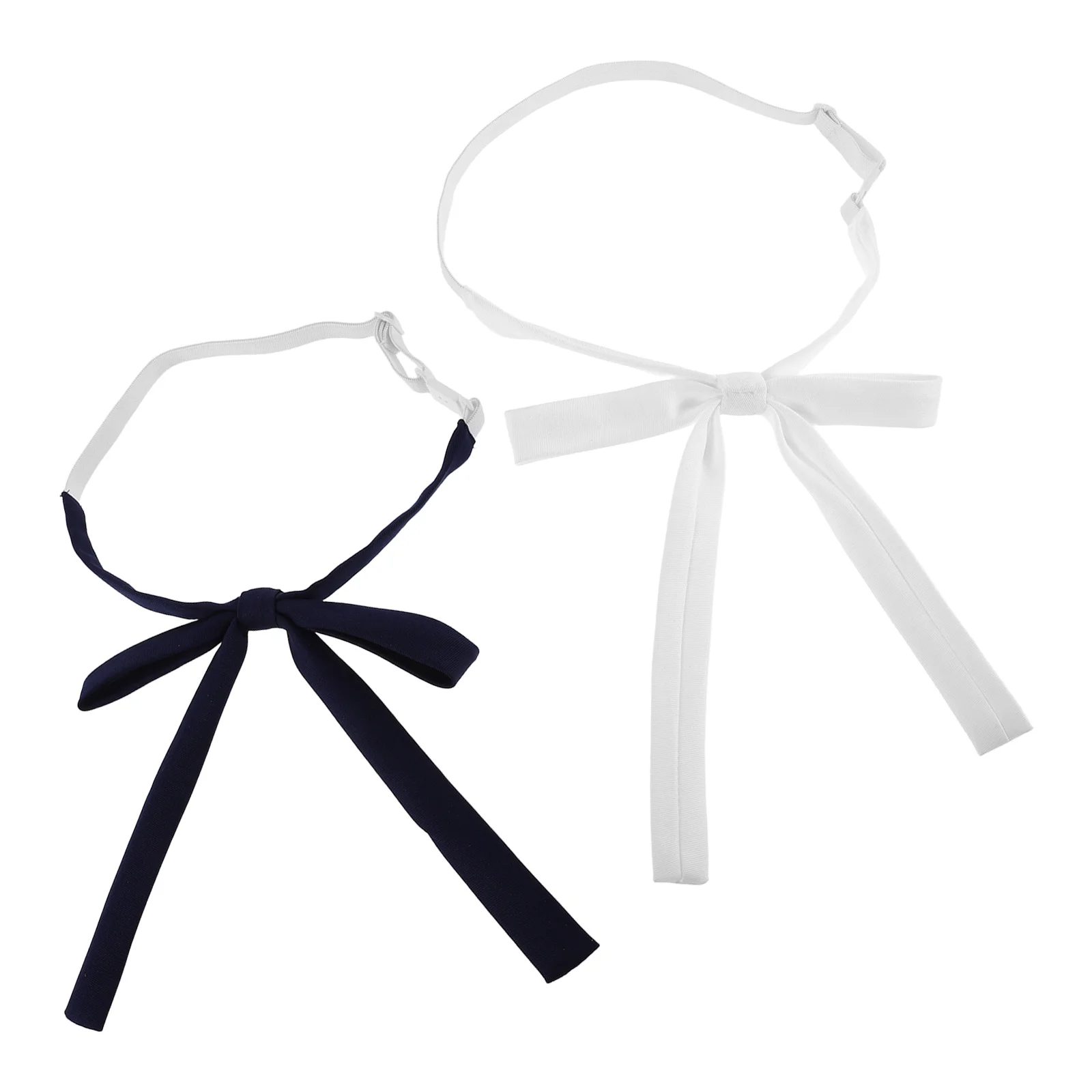 2개입 일본 스타일 유니폼 리본 여성 소녀 학교 캐주얼웨어용 조절 가능한 넥 리본 프리타이드 보타이