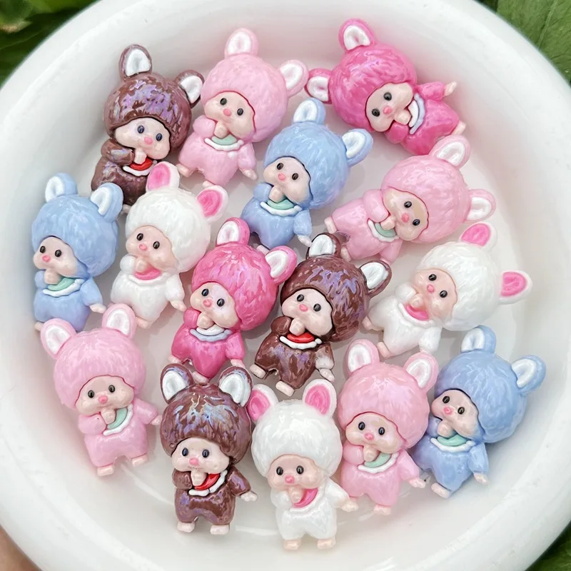 20pcs New Monqiqi silicone through-hole beaded DIY mobile phone chain keychain beaded pen accessory material