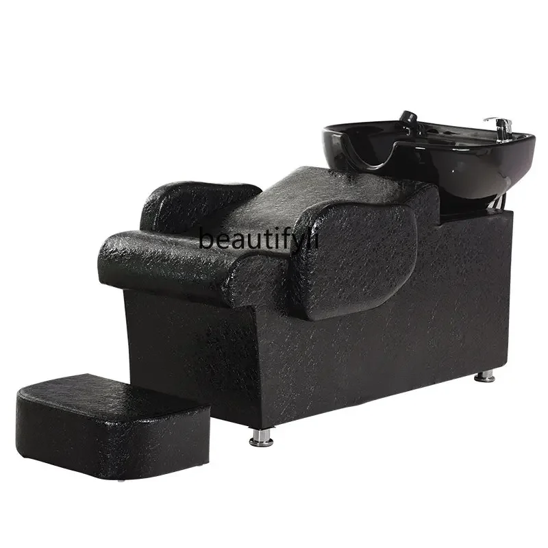 

Shampoo Chair Barber Shop Bed Hair-Washing Chair Flushing Bed Ceramic Basin Hair for Hair