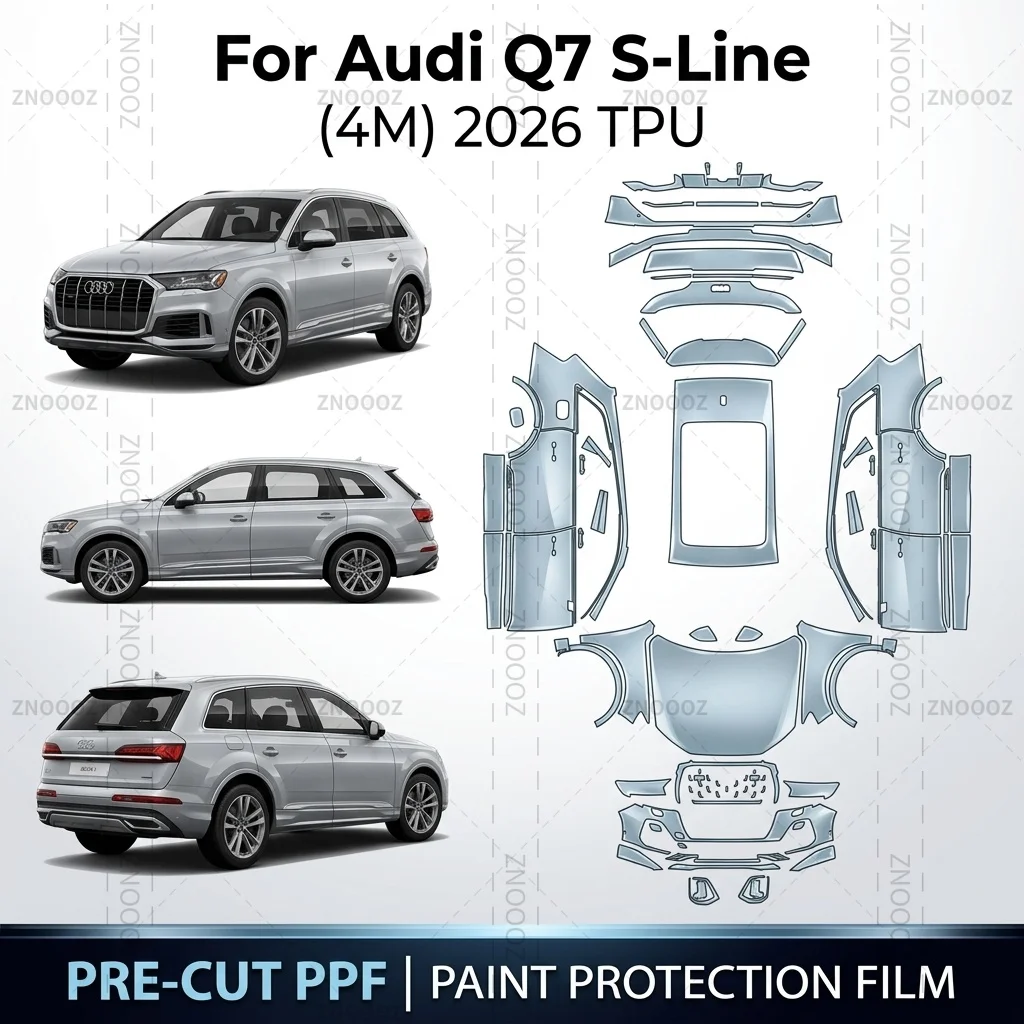 For Audi Q7 S-Line (4M) 2026 TPU PPF Pre-Cut Paint Protection Kit Self Healing High Full Vehicle Glossy Clear Matte Black