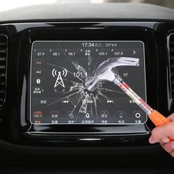 8.4 inch GPS Navigation Screen Steel Protective Film For Jeep Grand Cherokee SRT Compass 2017 2018 Control of LCD Screen Sticker