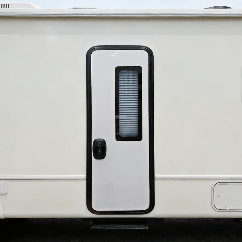 Porte d'entrée pour camping-car 2026 avec moustiquaire intégrée pour véhicule de loisirs et caravane