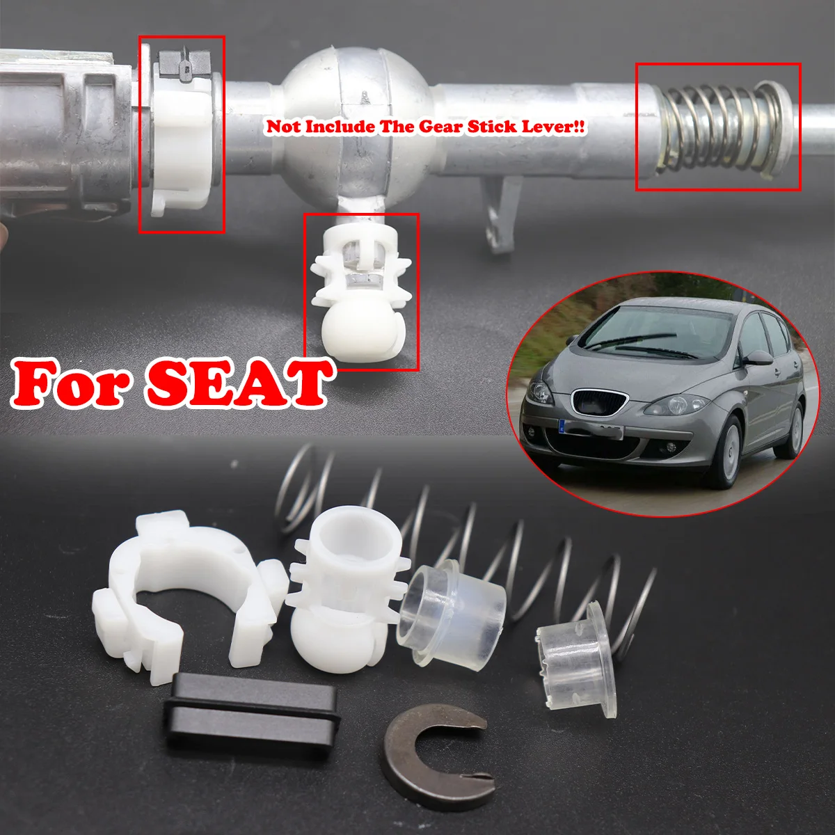 

Gear Shifter Selector Lever Shaft Gear Stick Spring Bushing Manual transmission For SEAT Toledo 5P 2004 - 2009 Leon Altea 5P